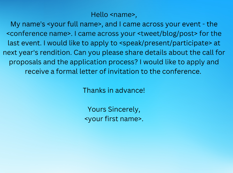 Sample conference invitation letter format 